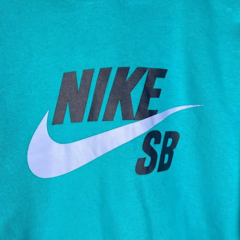 Nike SB Icon Oracle Aqua Blue Pullover Hoodie Men's Sz XS